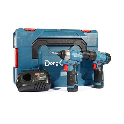 DONGCHENG ชุด COMBO KIT 12V BL สว่านกระแทก DCJZ23-10i + ไขควงกระแทก DCPL04-8 รุ่น DCKIT25-EK