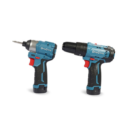 DONGCHENG ชุด COMBO KIT 12V BL สว่านกระแทก DCJZ23-10i + ไขควงกระแทก DCPL04-8 รุ่น DCKIT25-EK