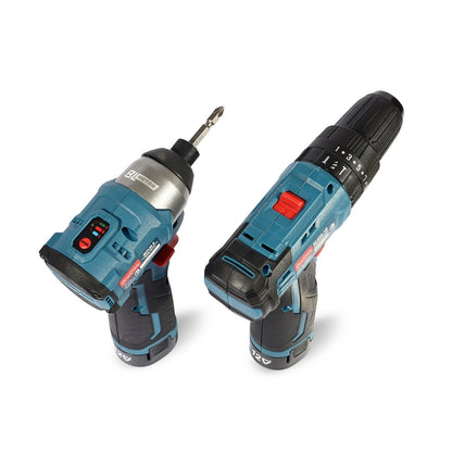 DONGCHENG ชุด COMBO KIT 12V BL สว่านกระแทก DCJZ23-10i + ไขควงกระแทก DCPL04-8 รุ่น DCKIT25-EK