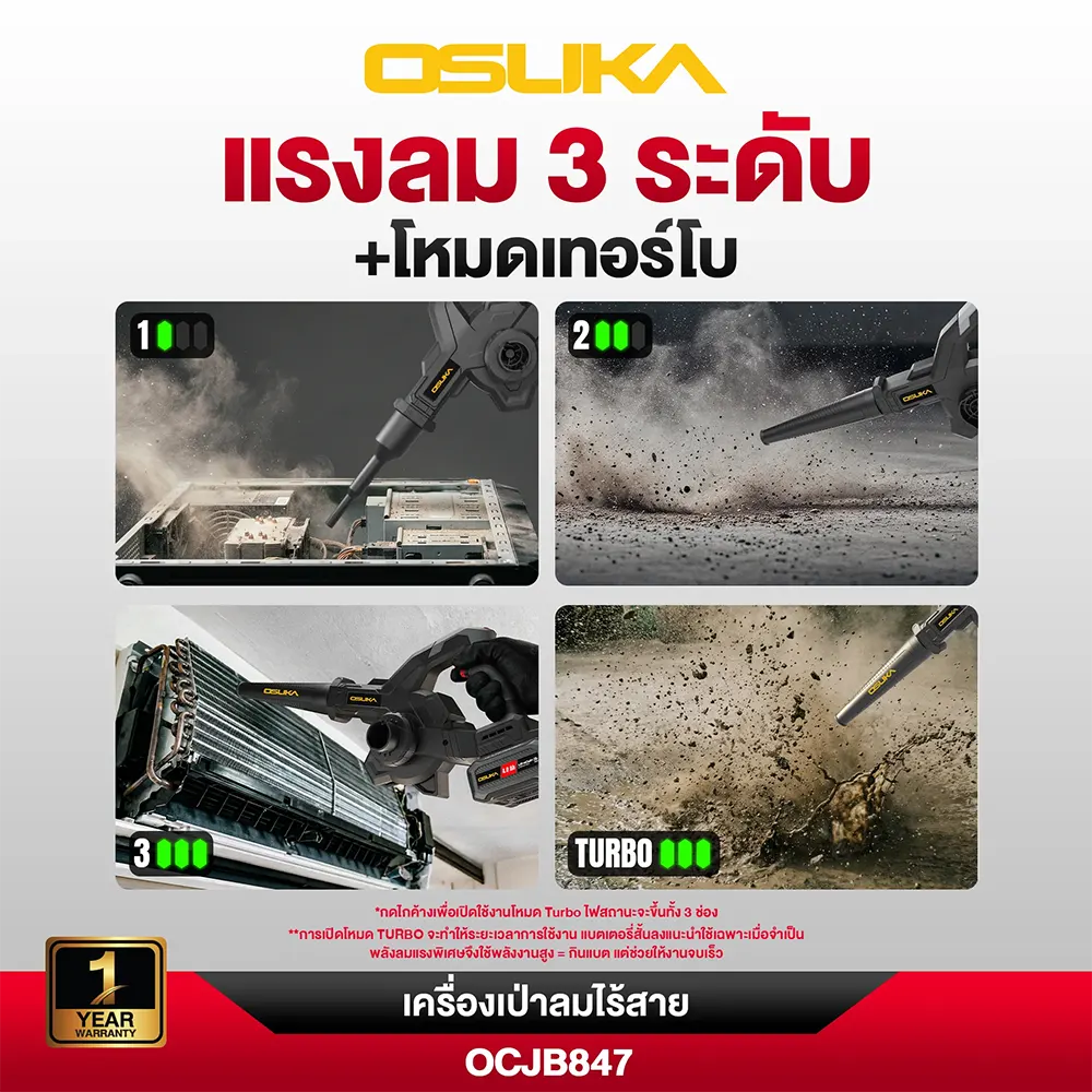 OSUKA เครื่องเป่าลม ไร้สาย OCJB847