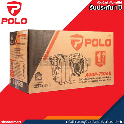 POLO ปั๊มบาดาล ปั๊มเจ็ท ออโต้ 2 แรงม้า ท่อ 1-1/4 x 1 นิ้ว รุ่น AUDP-750AB