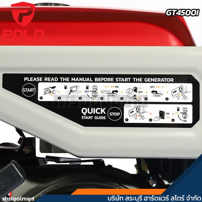 POLO เครื่องปั่นไฟ เบนซิน INVERTER 3.5KW รุ่น GT4500I