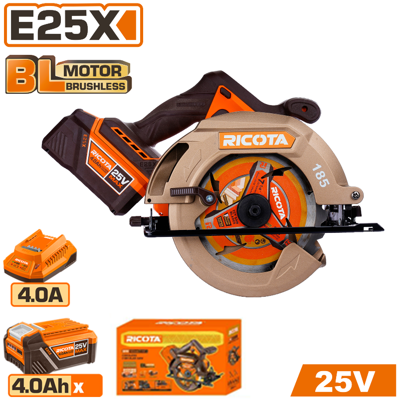 RICOTA เลื่อยวงเดือนไร้สาย 7.1/4" 25V รุ่น RLCS2518511