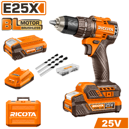 RICOTA สว่านกระแทก ไร้สาย 3 ระบบ 13 มิล 25V รุ่น RICIDL2578