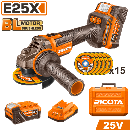 RICOTA เครื่องเจียรไร้สาย 4 นิ้ว 25V รุ่น RLAG2510012