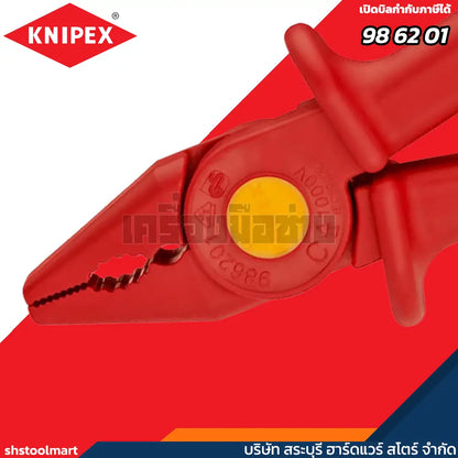 KNIPEX คีมปากจิ้งจก ด้ามพลาสติก ขนาด 7 นิ้ว รุ่น 98 62 01