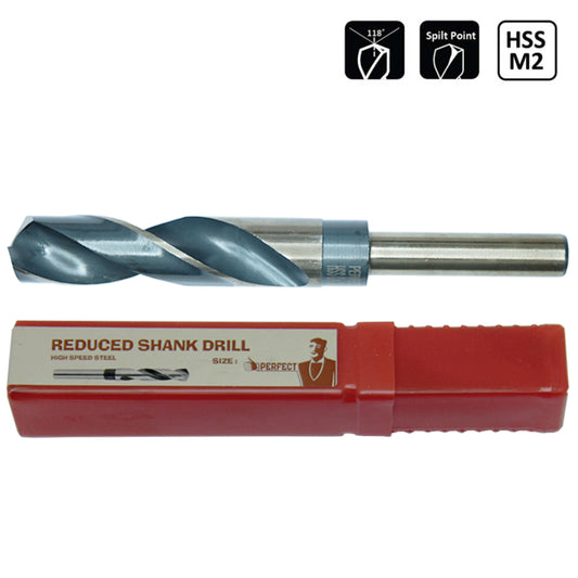 PERFECT ดอกสว่านเจาะเหล็ก HSS ก้านลด 1/2" (มิล)